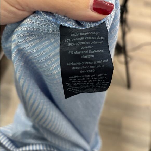 Tommy Hilfiger Blue and White Striped Summery Dress Size Medium - Picture 7 of 7